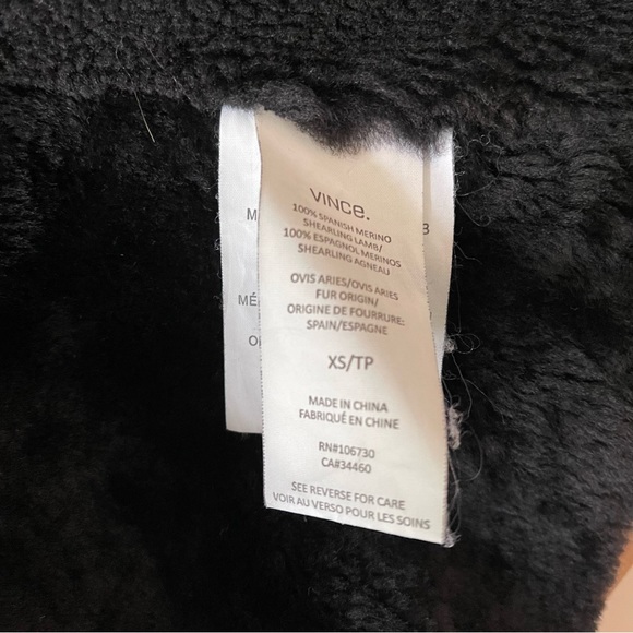 VINCE Hooded Shearling Coat - Picture 10 of 11